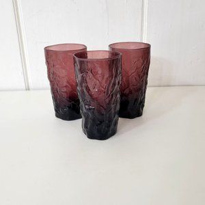 Two Seneca Driftwood Plum MCM Drinking Glasses Set of Two